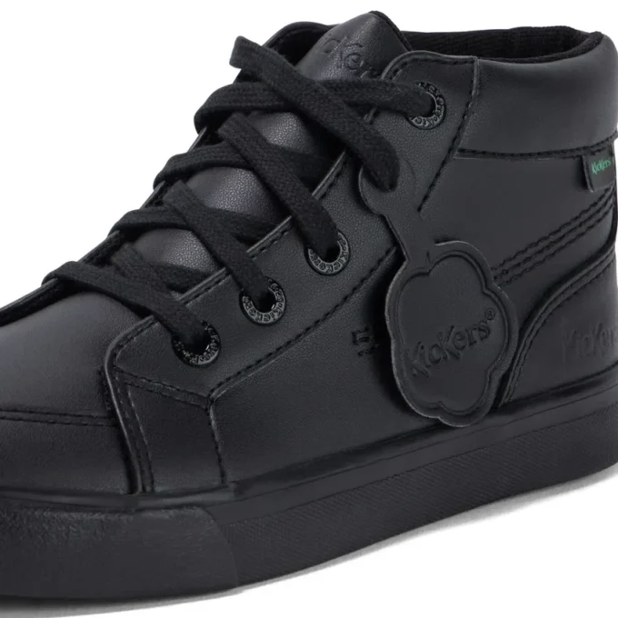 Junior Unisex Tovni Hi Läderalternativ Svart