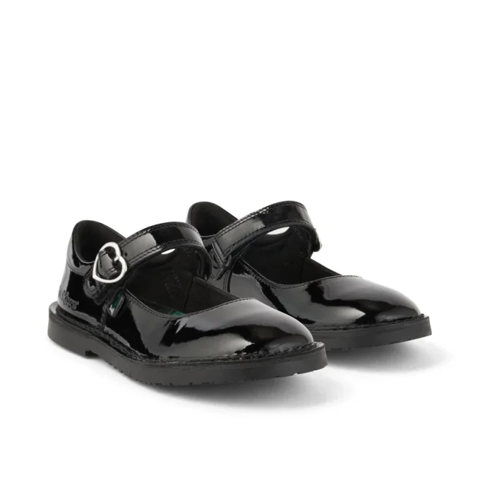 Juniorflickor Adlar Heart Mj lackläder svart Juniorflickor Adlar Heart Mj lackläder svart