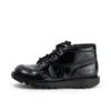 Juniorflickor Kick Hi Zip läderalternativ lackläder svart Juniorflickor Kick Hi Zip läderalternativ lackläder svart