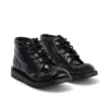 Juniorflickor Kick Hi Zip läderalternativ lackläder svart Juniorflickor Kick Hi Zip läderalternativ lackläder svart