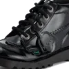 Juniorflickor Kick Hi Zip läderalternativ lackläder svart Juniorflickor Kick Hi Zip läderalternativ lackläder svart