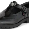 Juniorflickor Lachly Brogue T-Bar Lackläder Svart Juniorflickor Lachly Brogue T-Bar Lackläder Svart
