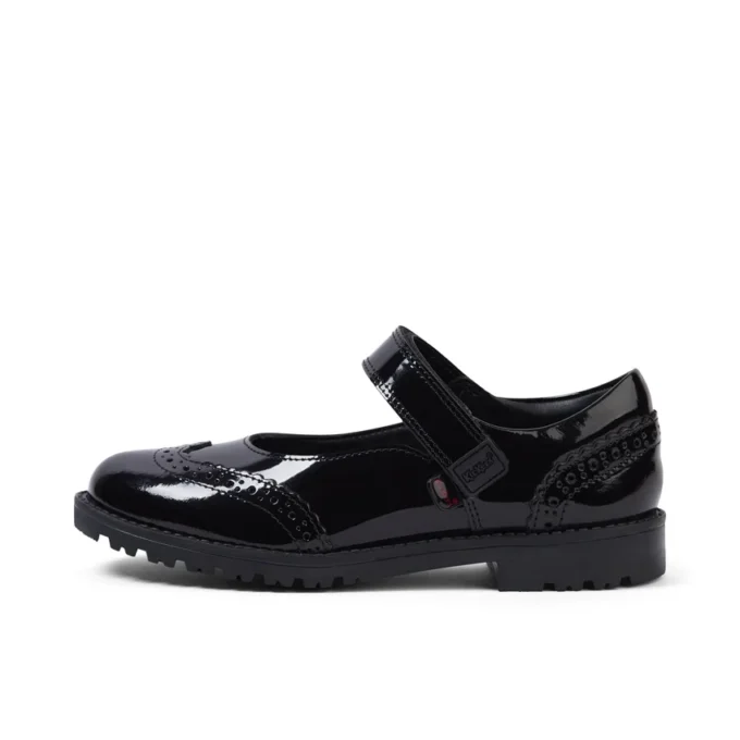 Juniorflickor Lachly MJ Brogue lackläder svart Juniorflickor Lachly MJ Brogue lackläder svart