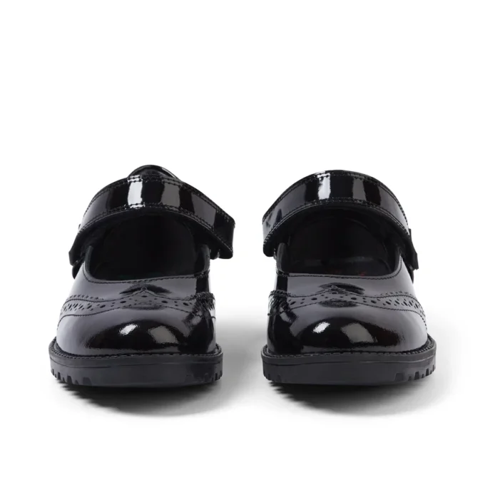 Juniorflickor Lachly MJ Brogue lackläder svart Juniorflickor Lachly MJ Brogue lackläder svart