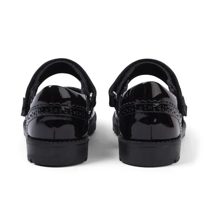 Juniorflickor Lachly MJ Brogue lackläder svart Juniorflickor Lachly MJ Brogue lackläder svart