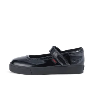 Juniorflickor Tovni Brogue MJ lackläder svart