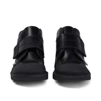 Juniorpojkar Kick Mid Scuff läder svart