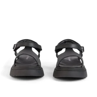 Kenzi läder sandaler för ungdomar, svarta