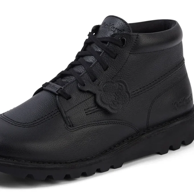 Kick Boot Tumble i svart läder för vuxna, unisex Kick Boot Tumble i svart läder för vuxna, unisex