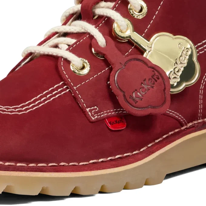 Kick Hi Goldie-stövlar för vuxna, unisex, röda