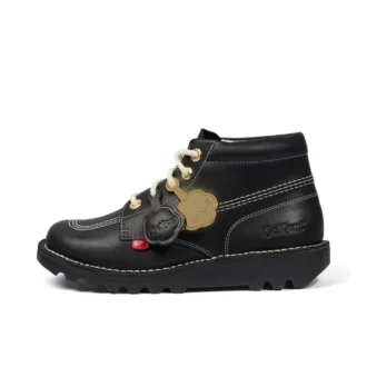 Kick Hi Goldie-stövlar för vuxna, unisex, svarta