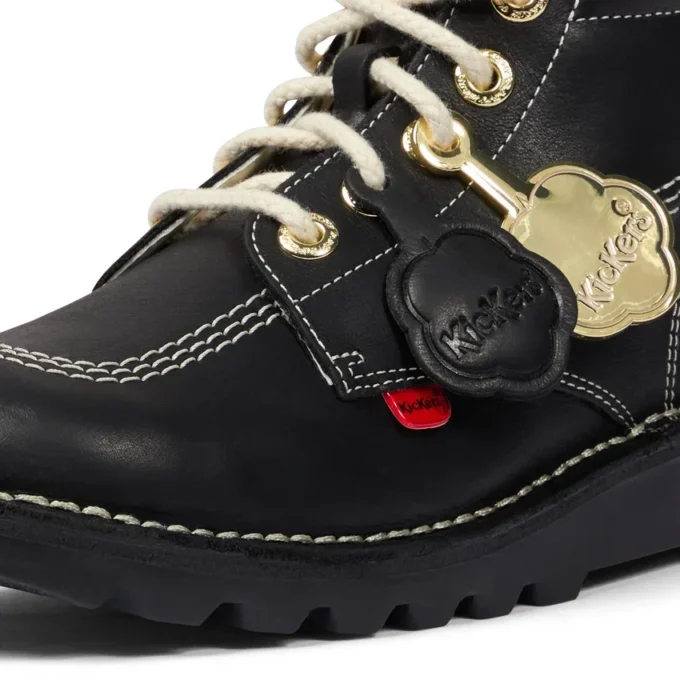 Kick Hi Goldie-stövlar för vuxna, unisex, svarta
