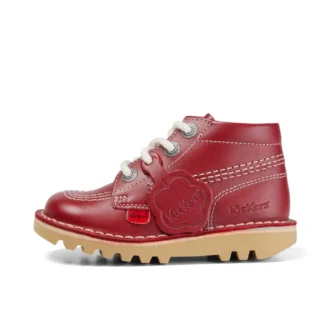 Kick Hi Hi Zip läder för spädbarn, unisex, röd