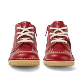 Kick Hi Hi Zip läder för spädbarn, unisex, röd