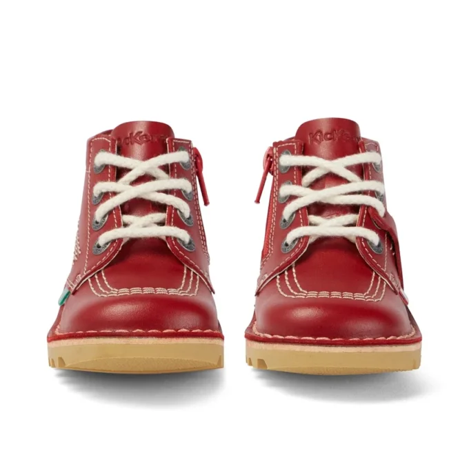 Kick Hi Hi Zip läder för spädbarn, unisex, röd Kick Hi Hi Zip läder för spädbarn, unisex, röd
