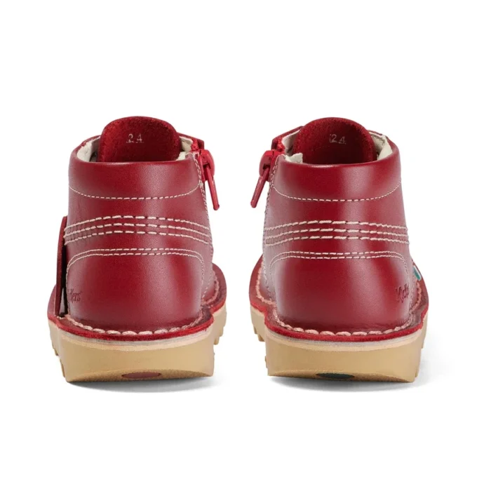 Kick Hi Hi Zip läder för spädbarn, unisex, röd Kick Hi Hi Zip läder för spädbarn, unisex, röd