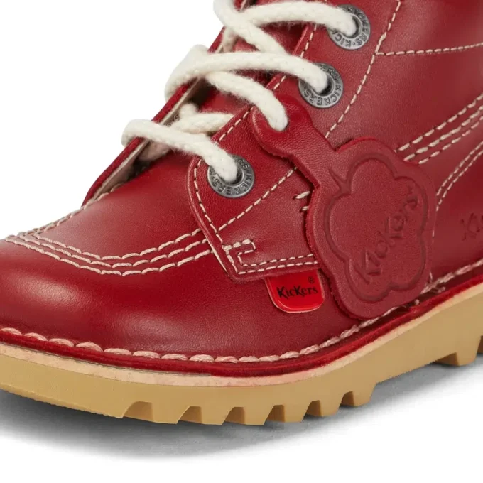 Kick Hi Hi Zip läder för spädbarn, unisex, röd Kick Hi Hi Zip läder för spädbarn, unisex, röd