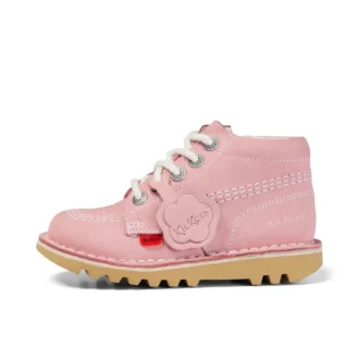Kick Hi Hi Zip Nubuck för barn, unisex, ljusrosa