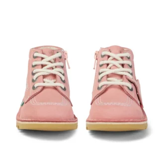 Kick Hi Hi Zip Nubuck för barn, unisex, ljusrosa