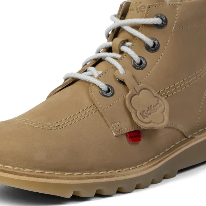Kick Hi i läder för vuxna, unisex, sand