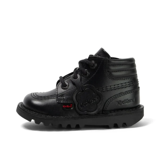 Kick Hi Padded läder svart för små pojkar Kick Hi Padded läder svart för små pojkar