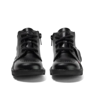Kick Hi Padded läder svart för små pojkar