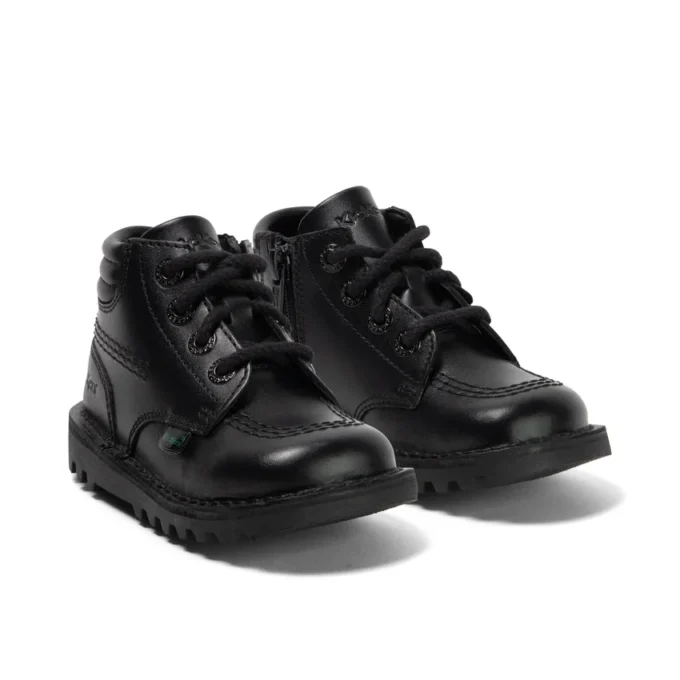 Kick Hi Padded läder svart för små pojkar Kick Hi Padded läder svart för små pojkar