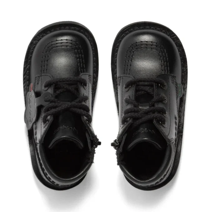 Kick Hi Padded läder svart för små pojkar Kick Hi Padded läder svart för små pojkar