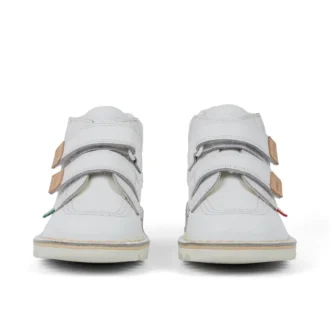 Kick Hi Roll i läder för spädbarn, unisex, vit