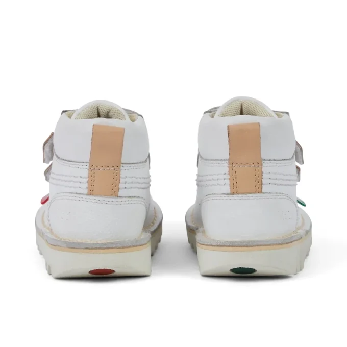 Kick Hi Roll i läder för spädbarn, unisex, vit Kick Hi Roll i läder för spädbarn, unisex, vit