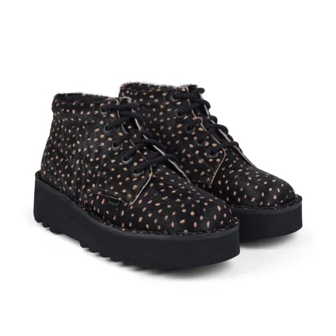 Kick Hi Stack Spot i läder för vuxna, unisex, svart
