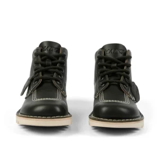 Kick Hi-stövlar i kornigt läder för vuxna, unisex, mörkgröna