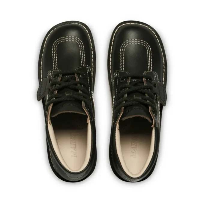 Kick Hi-stövlar i kornigt läder för vuxna, unisex, mörkgröna