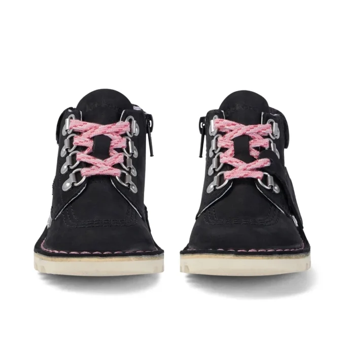 Kick Hi Winter Nubuck för små flickor, svart Kick Hi Winter Nubuck för små flickor, svart