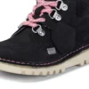 Kick Hi Winter Nubuck för små flickor, svart Kick Hi Winter Nubuck för små flickor, svart