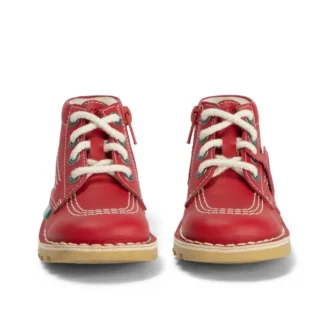 Kick Hi Zip i läderalternativ för spädbarn, unisex, röd