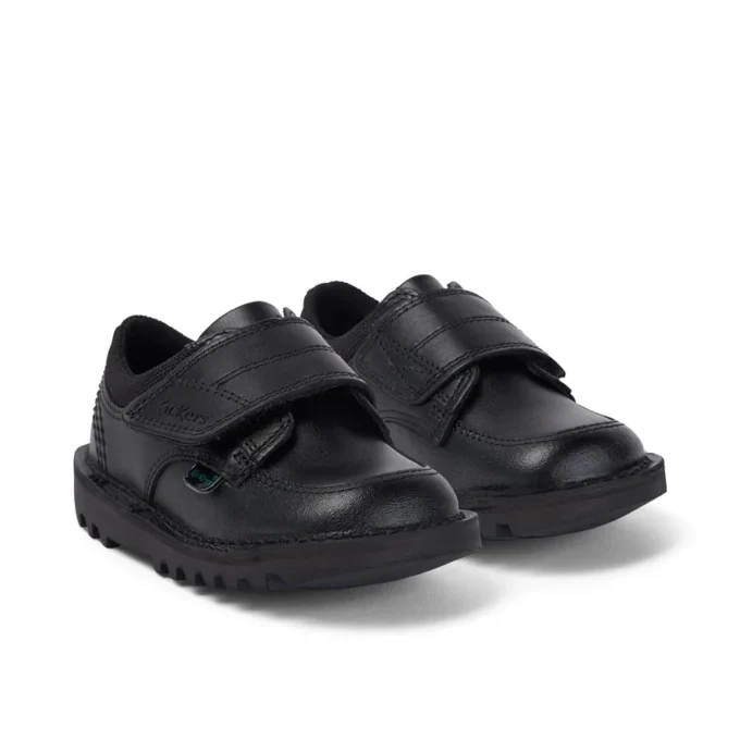 Kick Lo Scuff i läder för små pojkar, svart Kick Lo Scuff i läder för små pojkar, svart