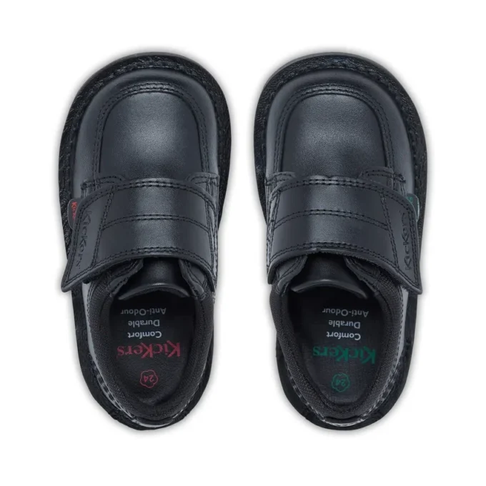 Kick Lo Scuff i läder för små pojkar, svart Kick Lo Scuff i läder för små pojkar, svart