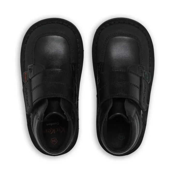 Kick Mid Scuff i läder för små pojkar, svart Kick Mid Scuff i läder för små pojkar, svart
