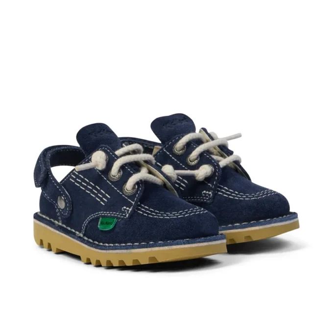 Kick Mule i mocka för spädbarn, unisex, marinblå Kick Mule i mocka för spädbarn, unisex, marinblå