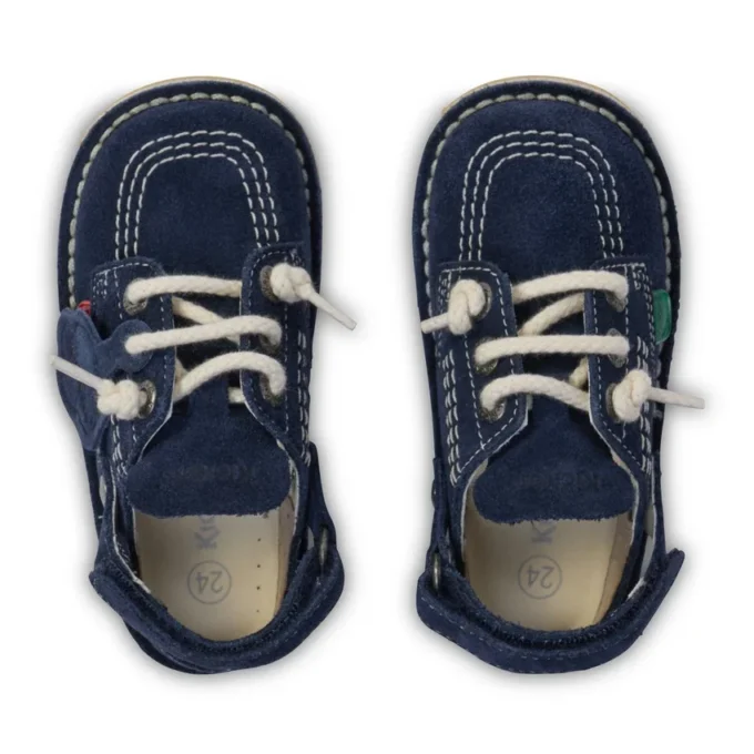 Kick Mule i mocka för spädbarn, unisex, marinblå Kick Mule i mocka för spädbarn, unisex, marinblå