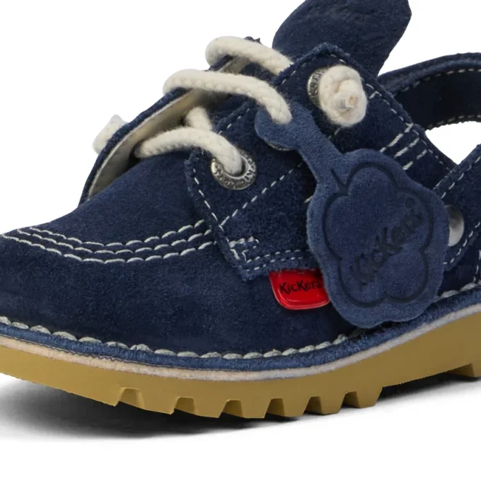 Kick Mule i mocka för spädbarn, unisex, marinblå Kick Mule i mocka för spädbarn, unisex, marinblå