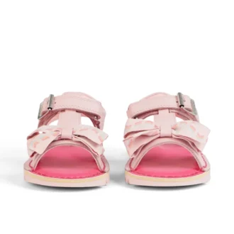 Kick Sandal i läder för små flickor, rosa
