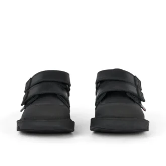 Kick Scuff Twin i läder för små pojkar, svart