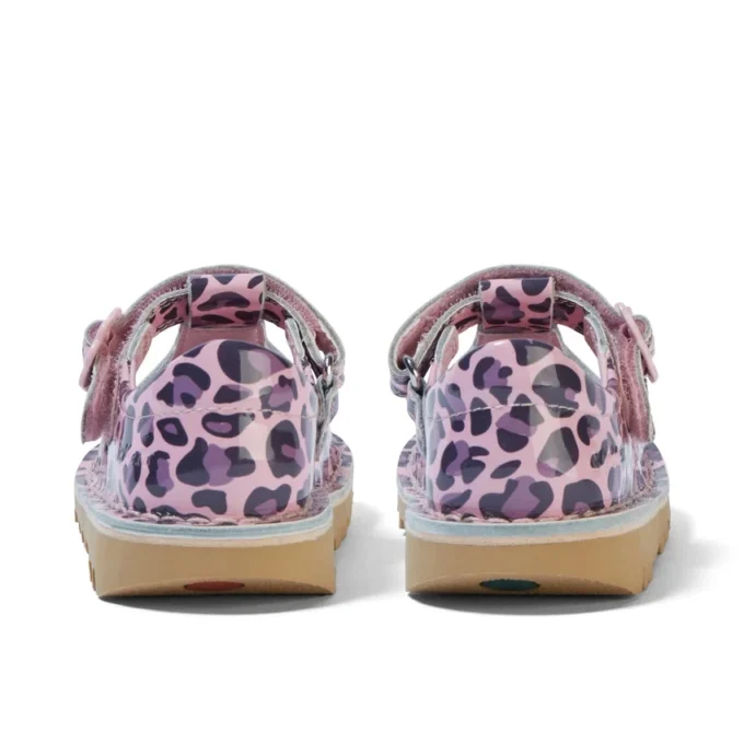 Kick T-skor för små flickor i leopardmönstrat lackläder, rosa Kick T-skor för små flickor i leopardmönstrat lackläder, rosa