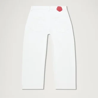 Kickers Classic Barrel Leg-jeans för vuxna kvinnor, vit