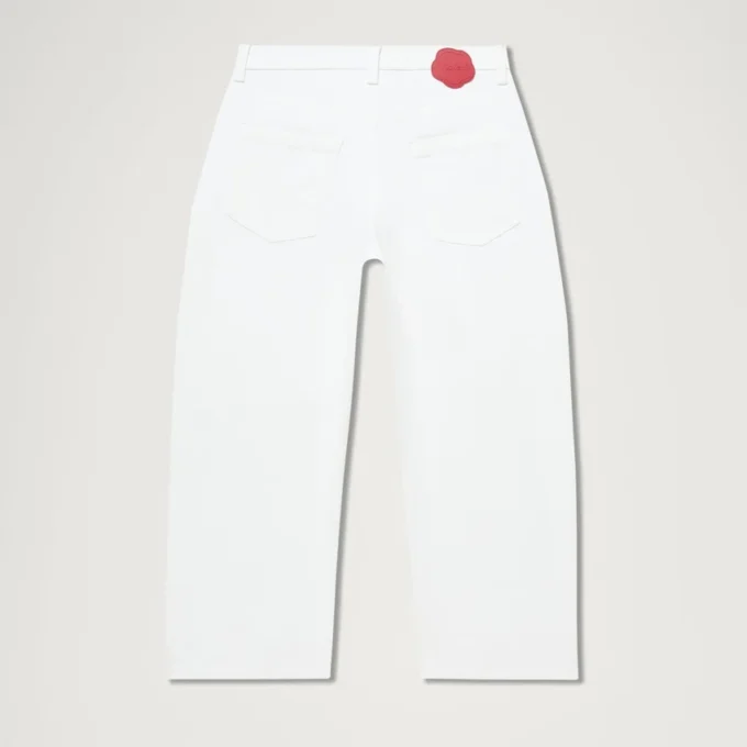 Kickers Classic Barrel Leg-jeans för vuxna kvinnor, vit Kickers Classic Barrel Leg-jeans för vuxna kvinnor, vit