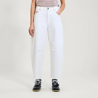 Kickers Classic Barrel Leg-jeans för vuxna kvinnor, vit
