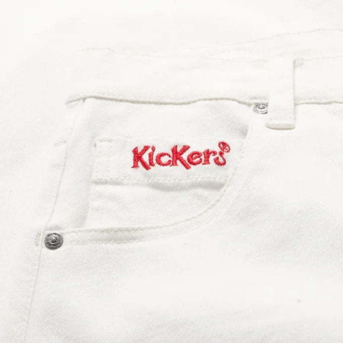 Kickers Classic Barrel Leg-jeans för vuxna kvinnor, vit Kickers Classic Barrel Leg-jeans för vuxna kvinnor, vit