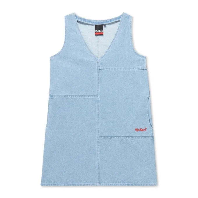 Kickers Classic Denim Mini Dress Blue för vuxna kvinnor Kickers Classic Denim Mini Dress Blue för vuxna kvinnor